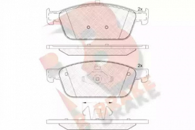 R BRAKE rb2134 -  Комплект тормозных колодок, дисковый тормоз